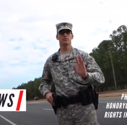 First Amendment Auditor Jeff Gray Confronted by Military Police Outside Camp Blanding